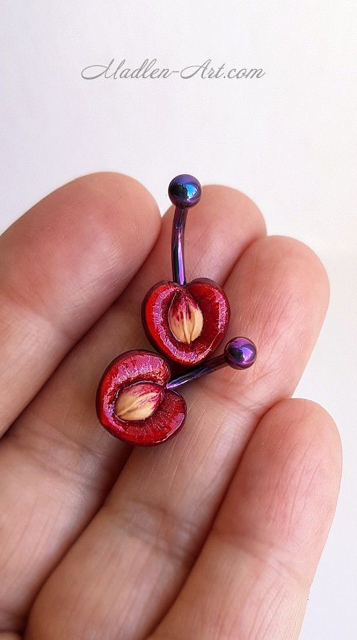 Sliced ​​Cherry Navel Piercing – Life Force Energy