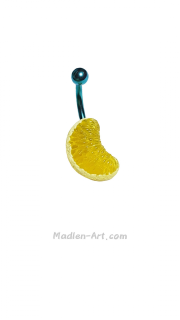 Juicy Lemon Navel Piercing