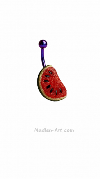Sugar Watermelon Navel Piercing